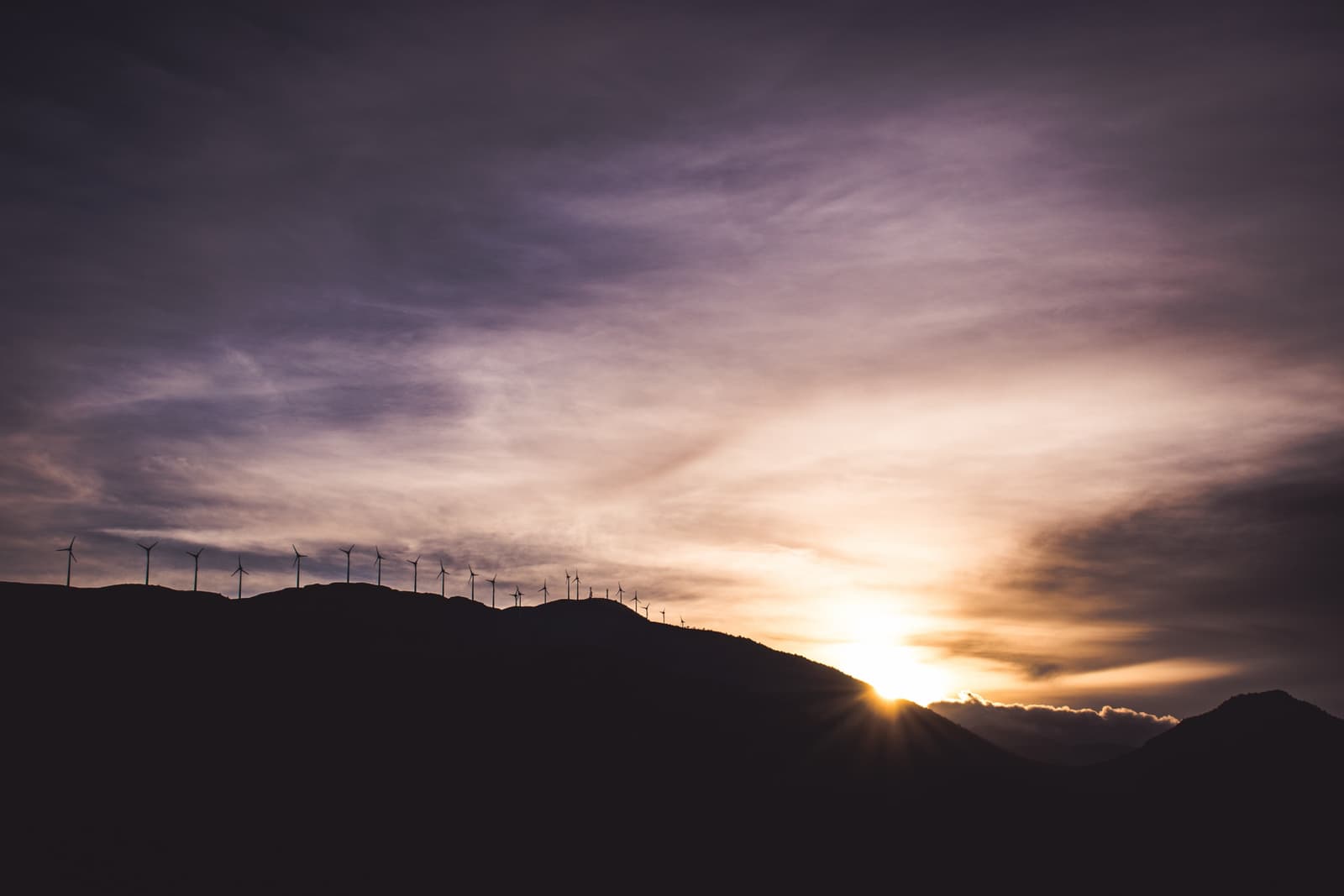 Wind farm representing energy and utility operations